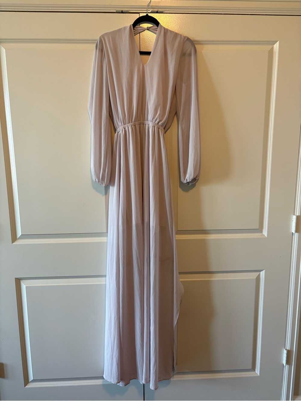 Show Me Your MuMu Light Blush Long Sleeve Maxi Dress
